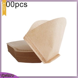 Set 100 túi giấy lọc cà phê hình nón tiện dụng
