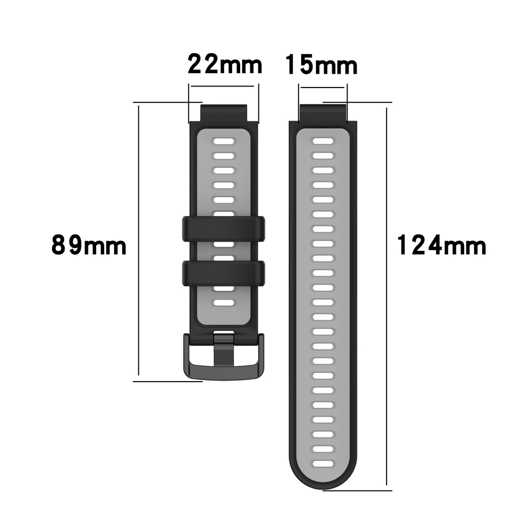 Dây Đeo Silicone Cho Đồng Hồ Thông Minh Garmin Forerunner 220 230 235 620 630 735XT