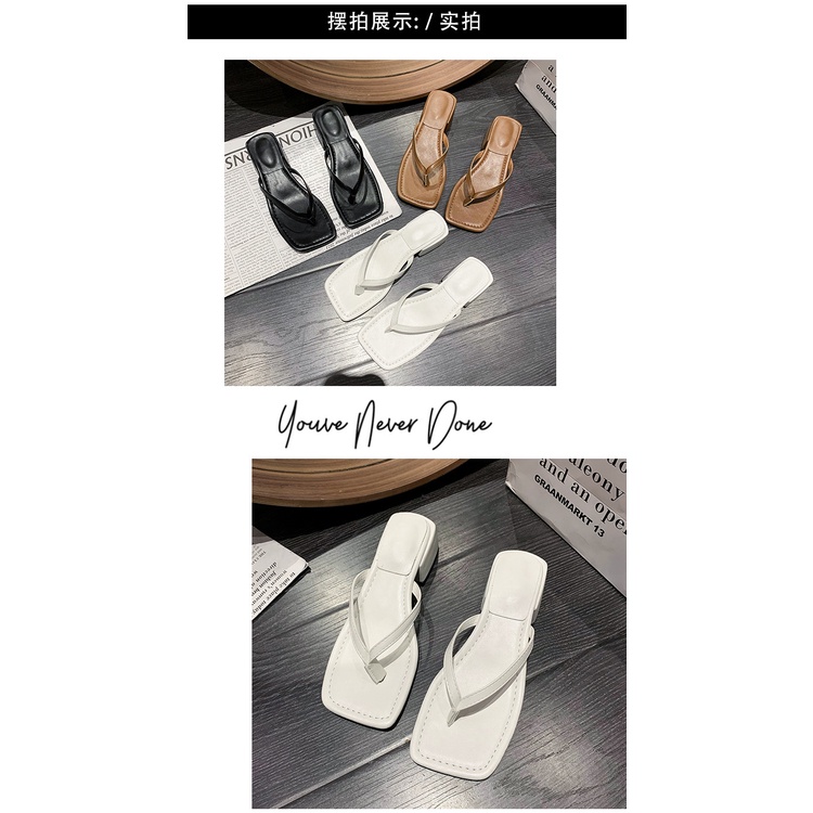 Dép Sandal Xỏ Ngón Đế Dày Chống Trượt Thời Trang Mùa Hè 2023 Cho Nữ