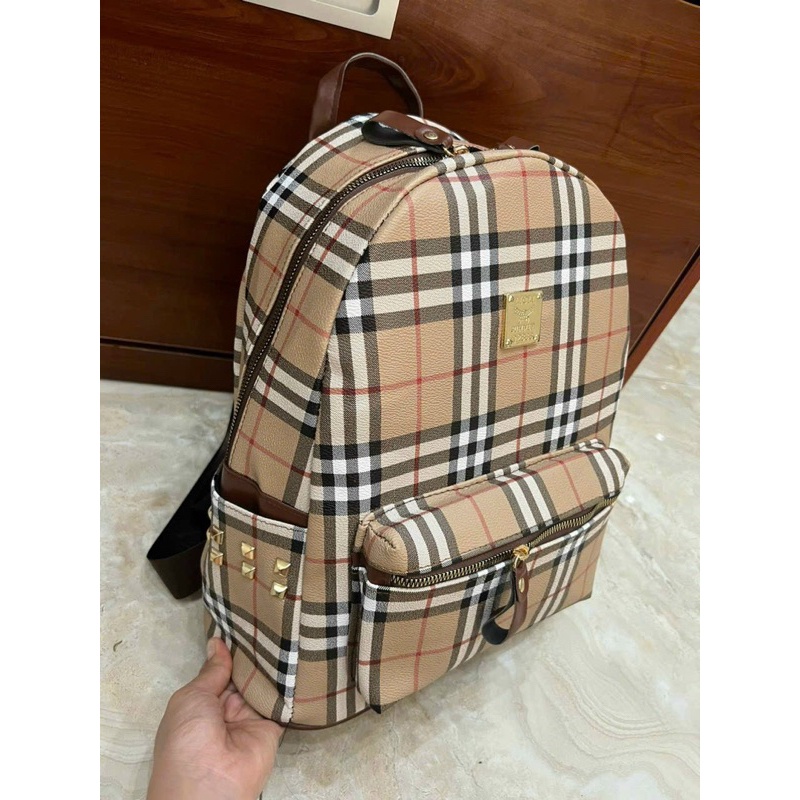 Balo nữ nam đi học đi chơi BBR da PU cao cấp size 40 Balo đeo siêu sang chảnh