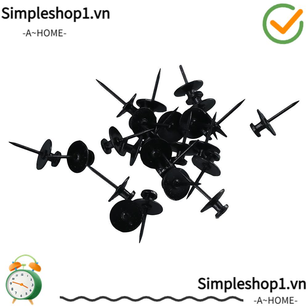 SIMPLESHOP1 Set 30 Đinh Ghim Hai Đầu Nhỏ Màu Đen Treo Tranh Ảnh Trang Trí Nhà Cửa / Văn Phòng