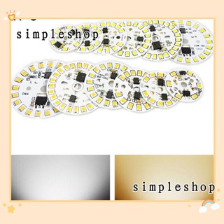 ❀SIMPLE❀ 1Pc Round 2835 SMD Warm White/White Light Plate LED Chip 15W 12W 9W 7W 6W 5W 3W New Smart IC Driver AC220V Bulb Lamp Bean/Multicolor