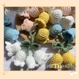 Simple móc khóa hình chuông hoa phong lan handmade
