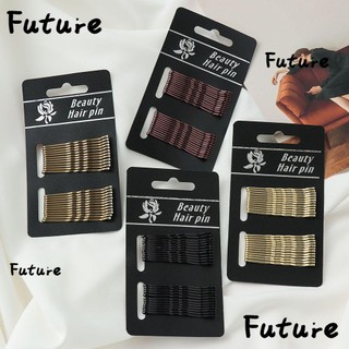 Bộ 24 kẹp tóc uốn hình cơn sóng làm từ kim loại nhiều màu tùy chọn cho nữ