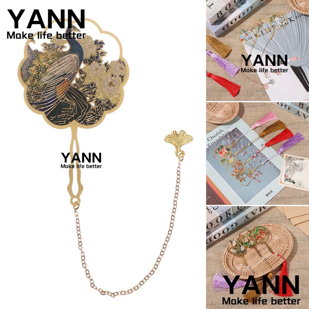Yan1 Bookmark Đánh Dấu Sách Bằng Đồng Thau Phong Cách Trung Hoa Cổ Điển
