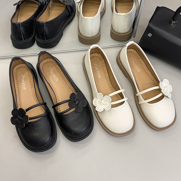 Giày Lười Da Đế Thấp Thời Trang Mùa Thu 2023 Phong Cách Retro