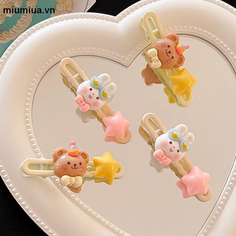 Miumiua🔮Kẹp Tóc Hình Ngôi Sao / Trái Tim / Phấn Má Hồng mini Dễ Thương Màu Lựa Chọn Phong Cách Nhật Bản