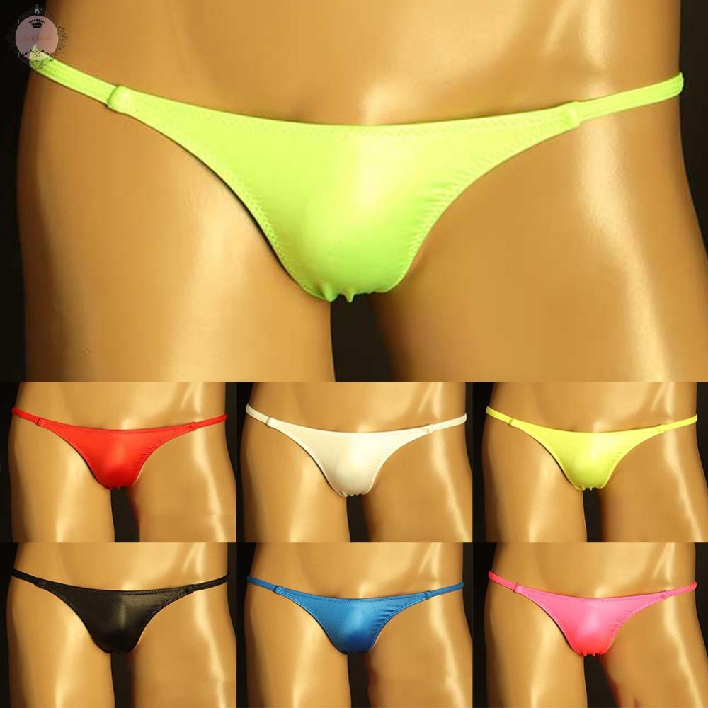 Sexy Mens Silky Low Rise Briefs Pouch Underpants Bikini Lingerie Underwears