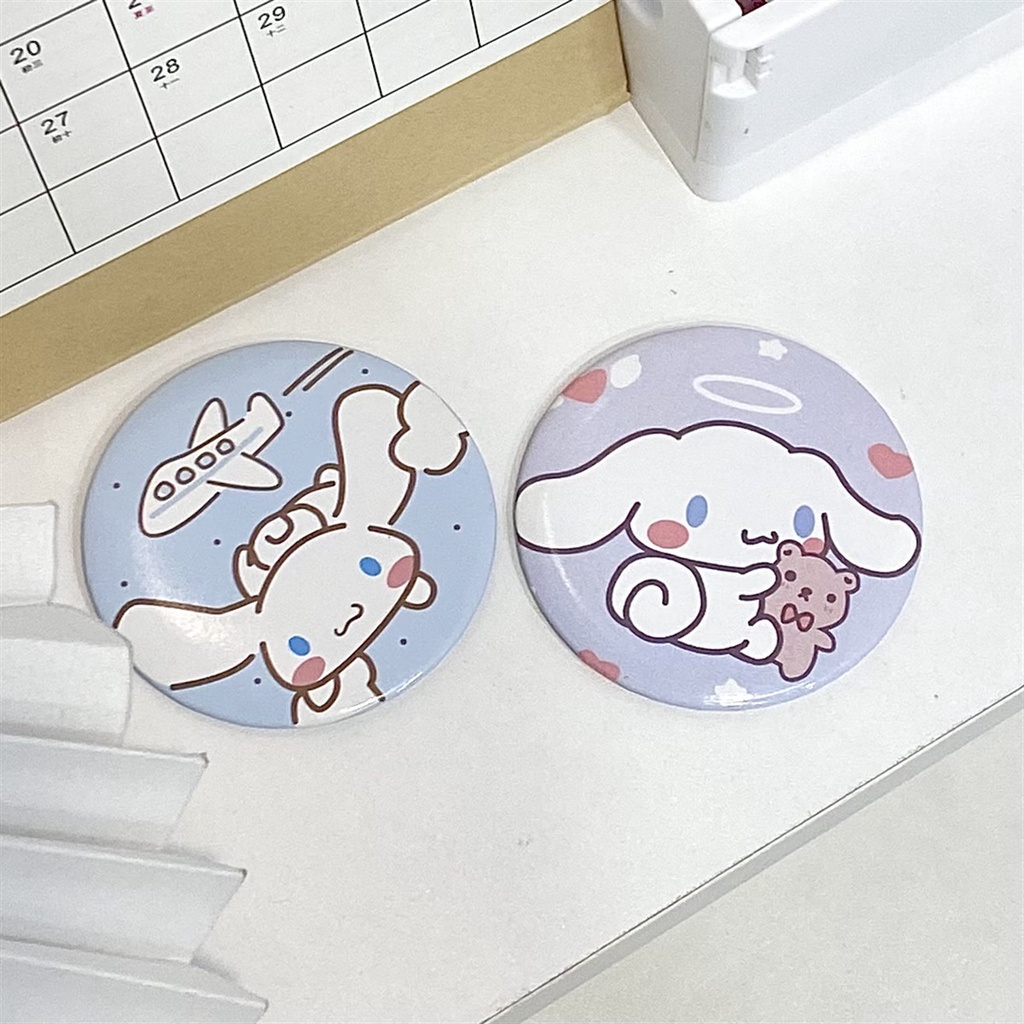 SANRIO Gương Trang Điểm Nhỏ Gọn Hình Kuromi Melody Cinnamoroll Dễ Thương H0299