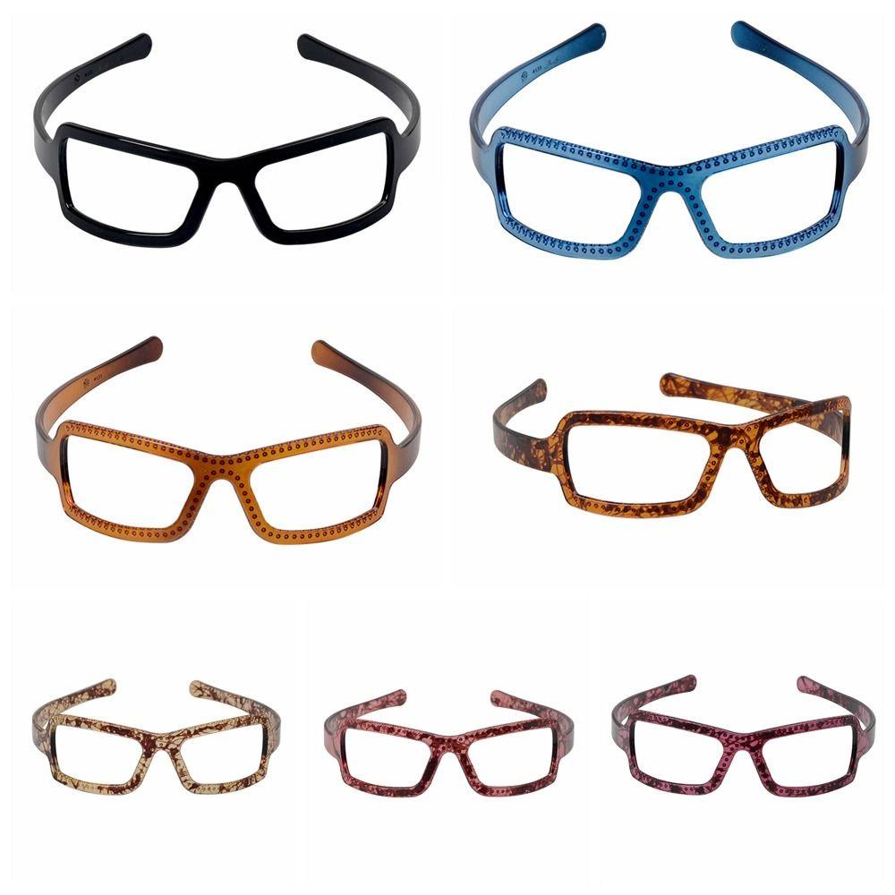 Lombar Băng Đô Cài Tóc Bằng Nhựa Xoăn Dày Hình Mắt Kính Râm Phong Cách Đường Phố Cá Tính