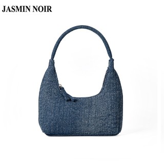 Jasmin noir túi xách nữ denim đơn giản túi đeo chéo đơn giản túi đeo chéo nhỏ nửa mặt trăng hobos túi đeo vai
