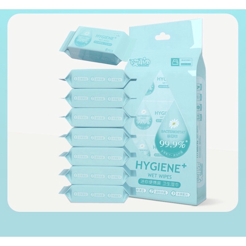 Khăn giấy ướt bỏ túi siêu mini, để đâu cũng vừa