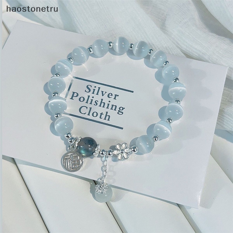 Ru Vòng Tay Chuỗi Hạt Đá Opal Nhân Tạo Co Giãn Thời Trang Đơn Giản Dành Cho Nữ n