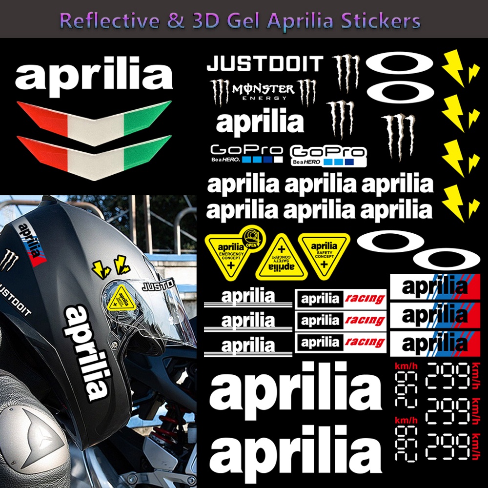 Miếng Dán Phản Quang Trang Trí Thân Xe Mô Tô Aprilia DORSODURO 750 Fartor Racing RSV4 RS Tuono SR50 RS660