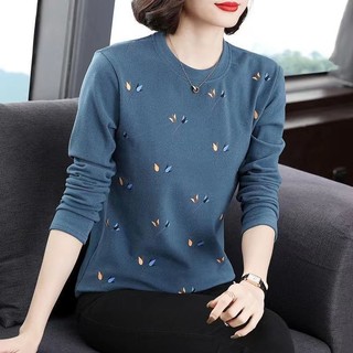 Áo Thun Tay Dài Cổ Tròn Thời Trang Mùa Thu Cho Nữ
