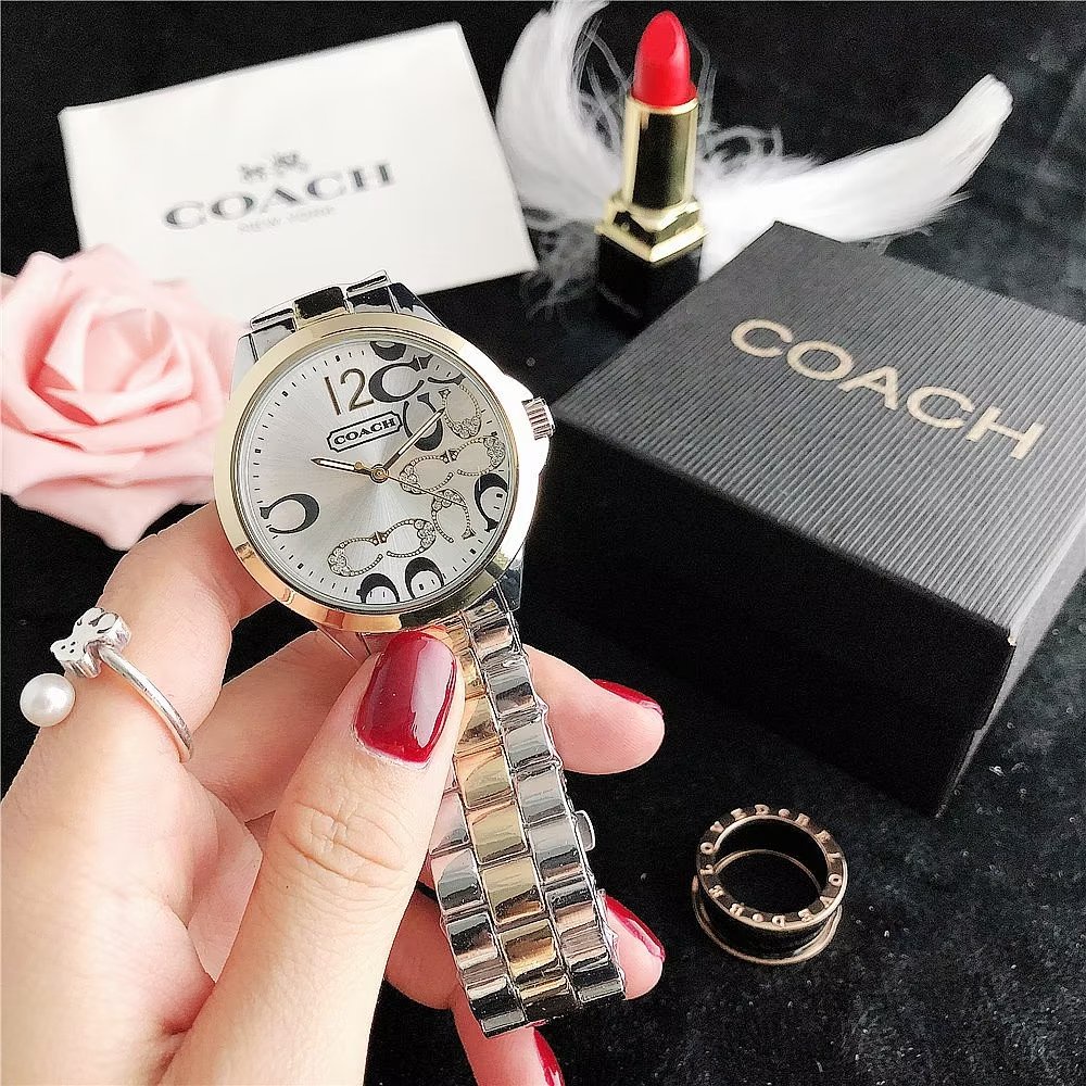 Đồng Hồ Nữ Dây Da Mặt Tròn Đính Đá Thời Trang