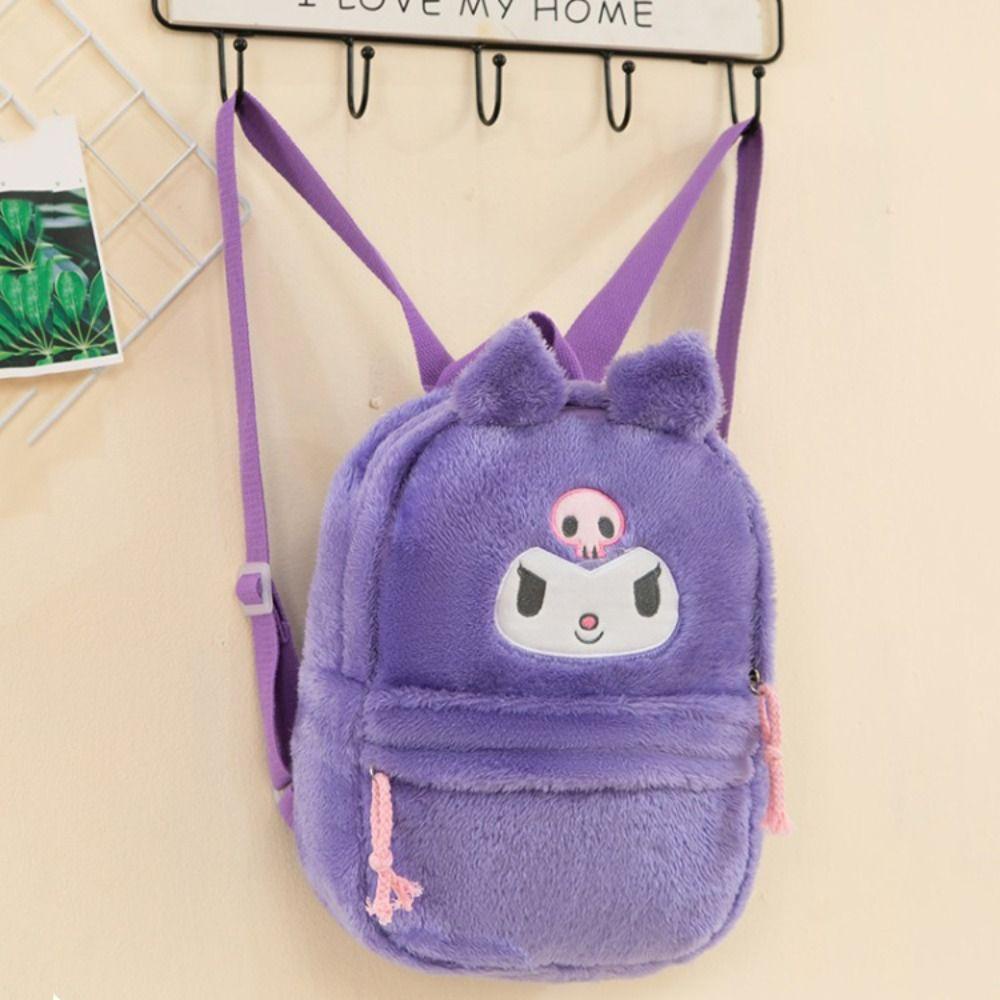 Shanhai kuromi Ba Lô Đi Học Sức Chứa Lớn Hình Mèo Hoạt Hình melody Nhồi Bông Sáng Tạo