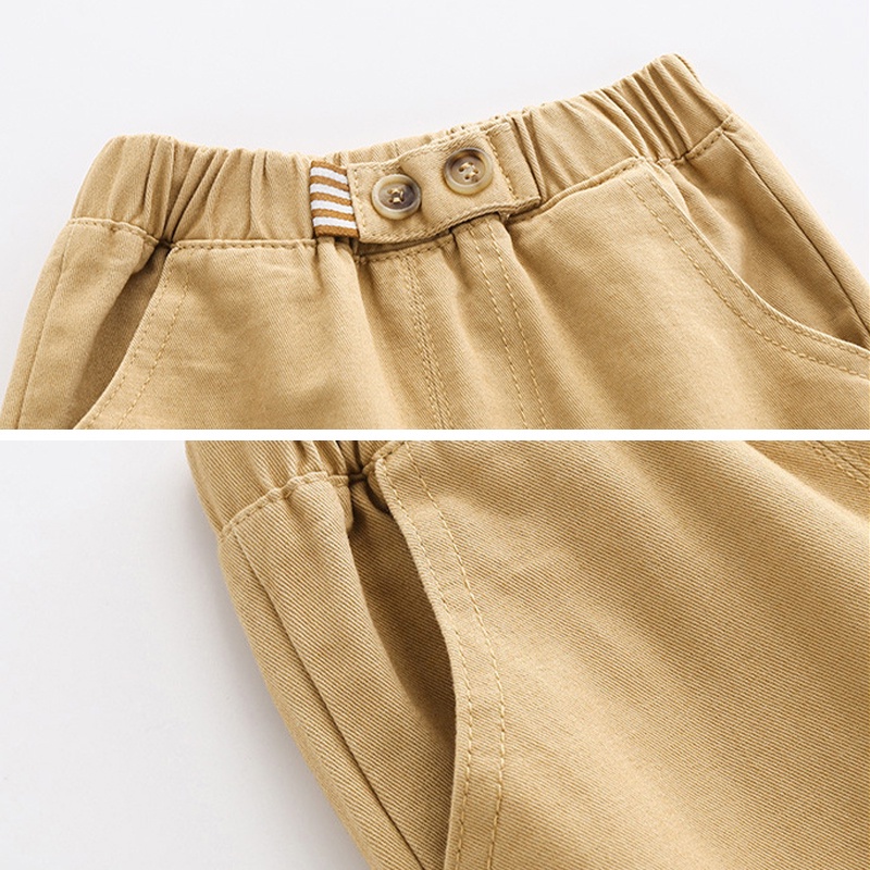 Quần Cotton Mỏng Màu Trơn Thời Trang Xuân Thu Dành Cho Bé Trai Và Bé Gái 2-8 Tuổi