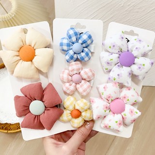 Set 2 Kẹp Tóc Hình Hoa Hoạt Hình Dễ Thương Cho Bé Gái