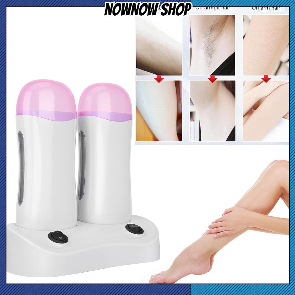 NOWNOW SHOP Đôi Hộp Sáp Rụng Lông Con Lăn Ấm Nóng Tẩy Cơ Thể Máy Phích Cắm Châu Âu 220V