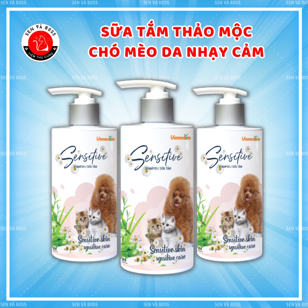 VEMEDIM Vemedim Sensitive Shampoo - dòng sữa tắm đặc biệt dành cho chó mèo có làn da nhạy cảm