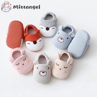 Giày Vải Cotton Đế Mềm Thoáng Khí Chống Trượt In Họa Tiết Hoạt Hình Cho Bé Trai Gái 0-18 Tháng Tuổi