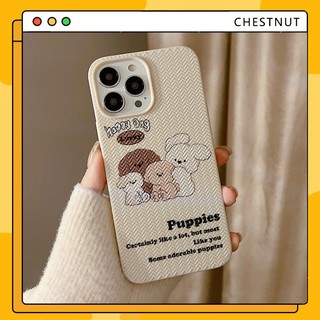 Ốp Điện Thoại Mềm Họa Tiết Đan Chó Con Cho iPhone 14 11 Pro Max X XS 7 Plus 8 Plus-CT
