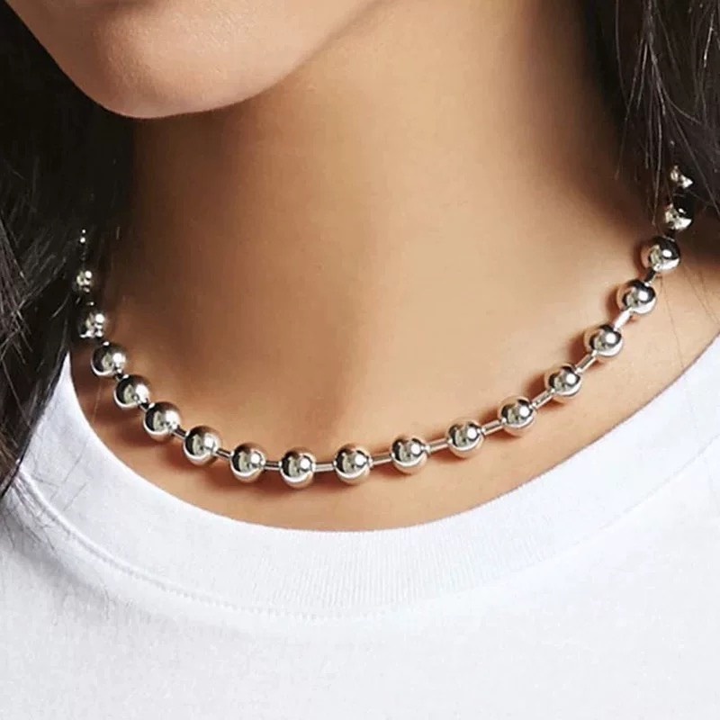 Dây chuyền nam nữ chuỗi bi tròn BallChain Merin Accessories nhiều size cá tính titan không gỉ - Vòng cổ BallChain