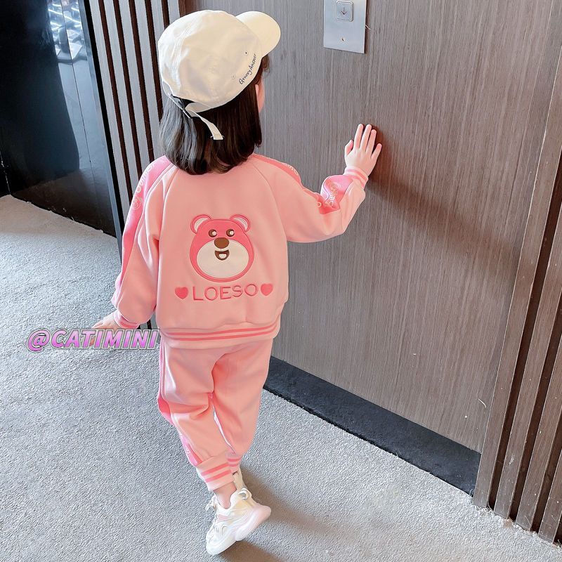 CATIMINI Bộ Đồng Phục Bóng Chày Hai Mảnh Phong Cách Phương Tây Giữ Ấm Mùa Thu Hợp Thời Trang Cho Trẻ Em