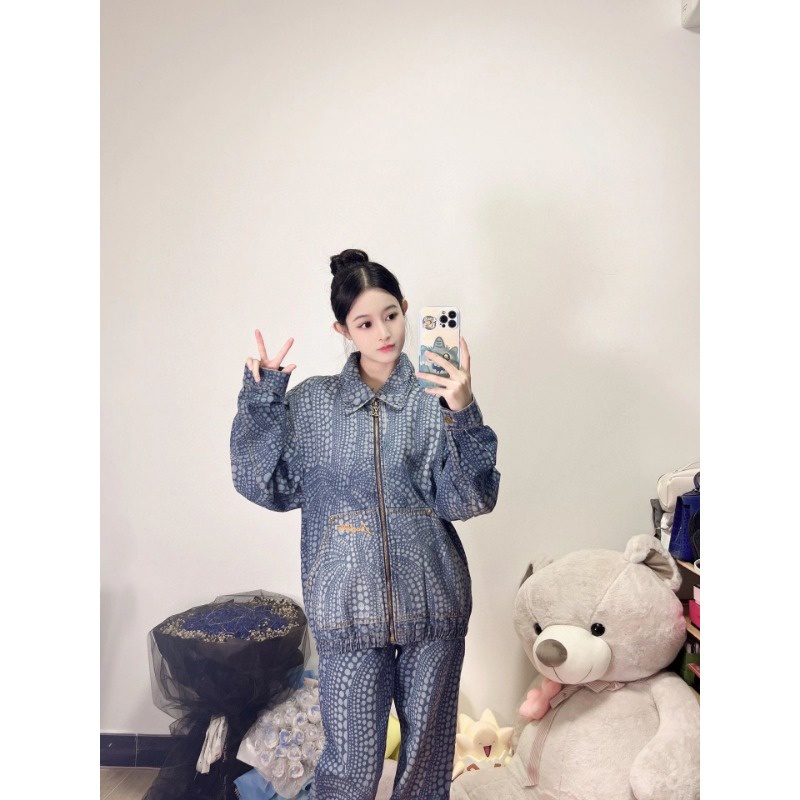 ❤️❤️ ❤️❤️ Áo Khoác Jean Nam Tay Dài Thêu Hoa Thời Trang