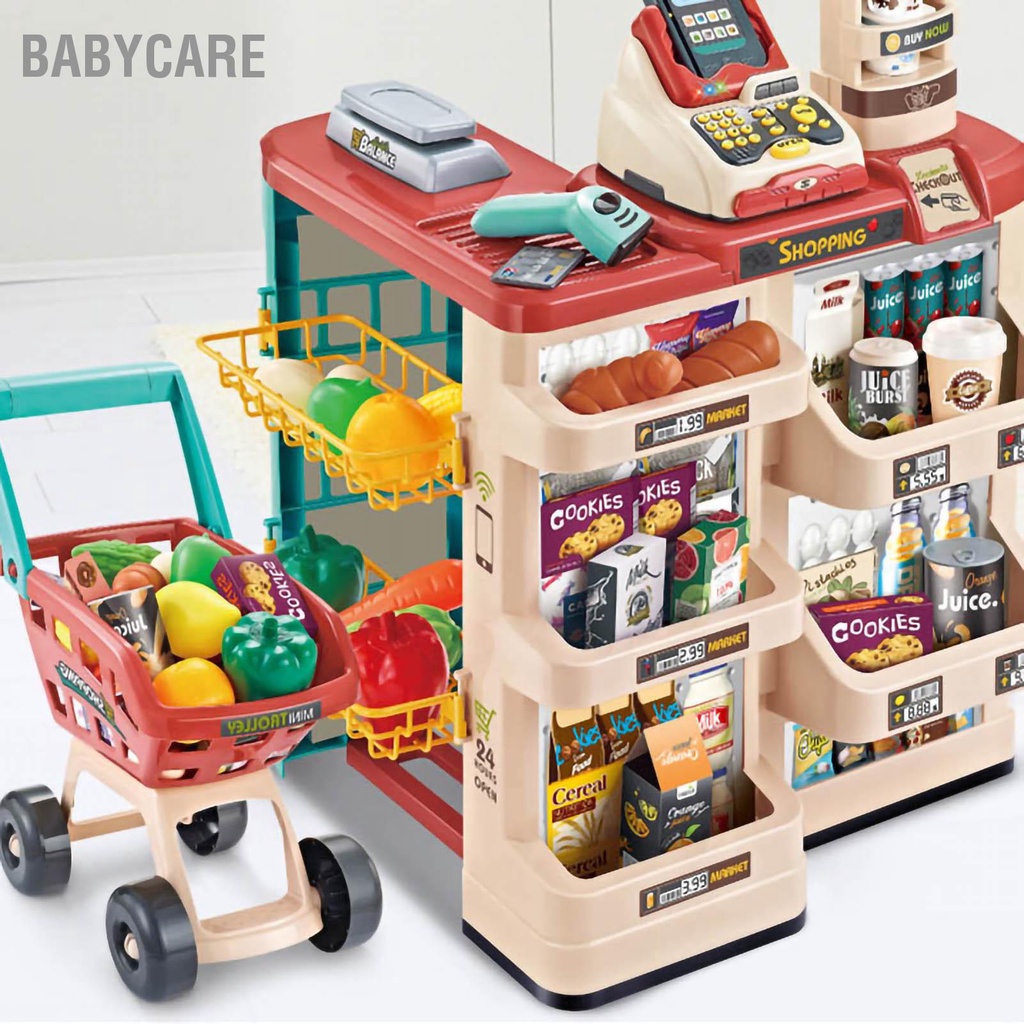 Babycare Mô phỏng Siêu Thị Đồ Chơi Xếp Hình Giáo Dục Quầy Thanh Toán Nhà dành cho Trẻ Em Mới Biết Đi