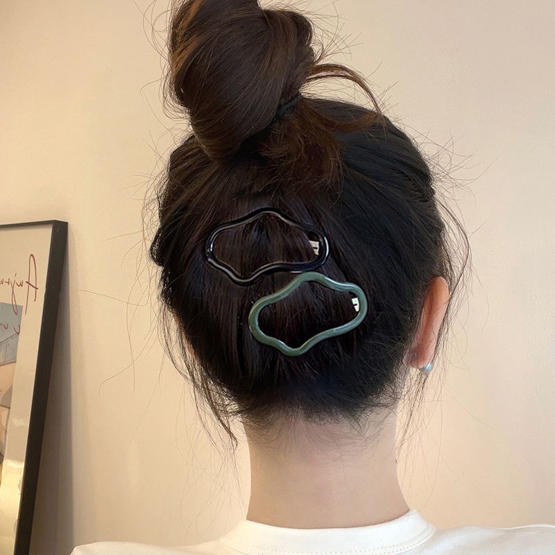 Kẹp tóc hình đám mây kim loại cho phụ nữ cô gái thanh lịch tóc mái bên bb kẹp phân mảnh kiểu tóc kẹp tóc thời trang phụ kiện tóc