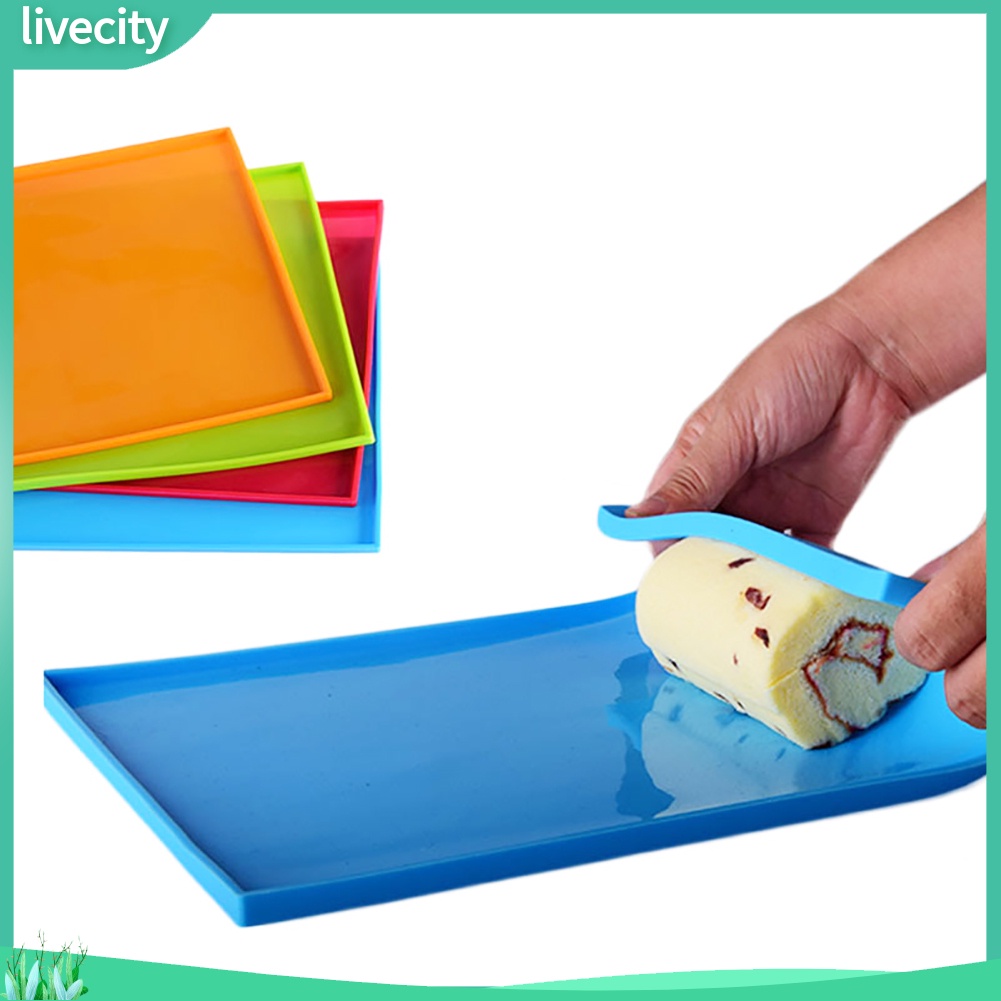 Silicone roll cake mat khay nướng pizza cookies anti-stick rolling pad sheet