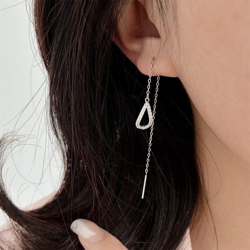 Tinh tế được cá nhân hóa all-match phụ nữ cô gái bowknot teardrop star dangle earring high-end tính khí dài tua tai dòng drop earrings trang sức