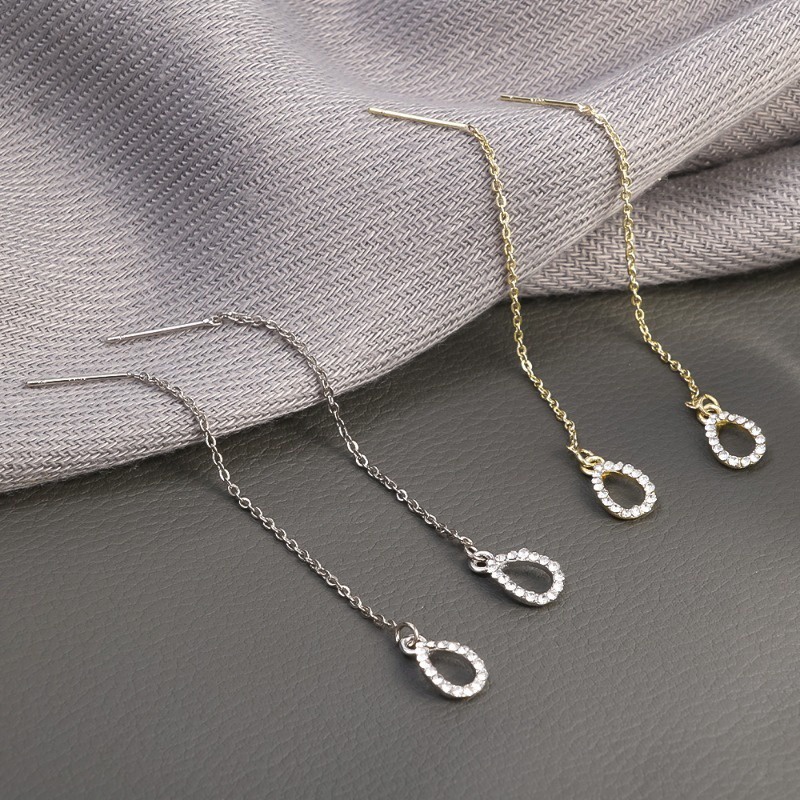 Tinh tế được cá nhân hóa all-match phụ nữ cô gái bowknot teardrop star dangle earring high-end tính khí dài tua tai dòng drop earrings trang sức