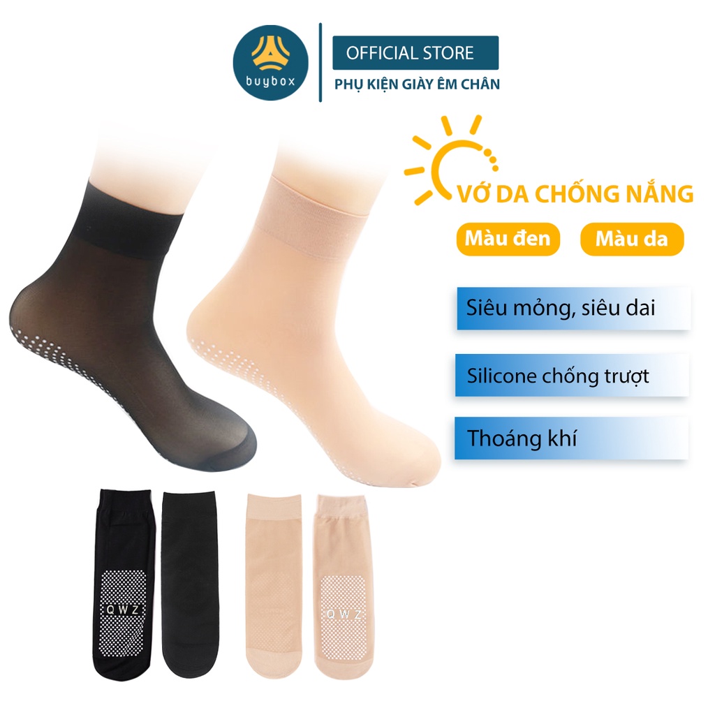 Combo 5 cặp, 10 cặp vớ da  mỏng nhẹ, thanh lịch tăng tính thẩm mỹ cho trang phục của bạn - buybox - BBPK365