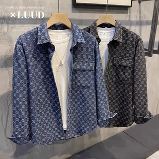Áo Khoác Denim Tay Dài Sang Trọng Phong Cách Đường Phố Châu Âu