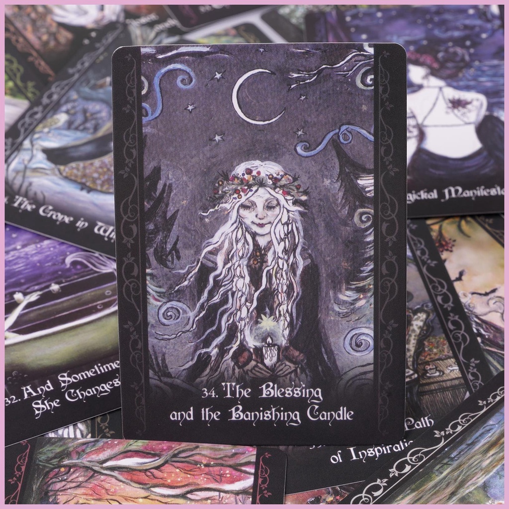 Bói toán tarot cards solitary witch oracle board game công cụ bói toán 45 cái phiên bản tiếng anh mysterious shinvn shinvn