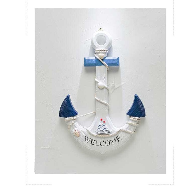 Mặt dây chuyền trang trí tường hình cá sáng tạo bằng gỗ địa trung hải cho phòng trẻ em phòng khách phòng ăn nền treo tường