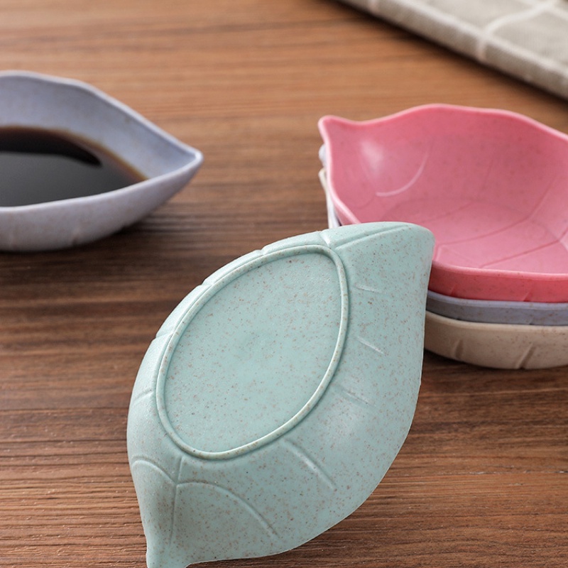 Chén đựng gia vị xinh hình chiếc lá lúa mạch xinh xắn bát nhựa-DREAM