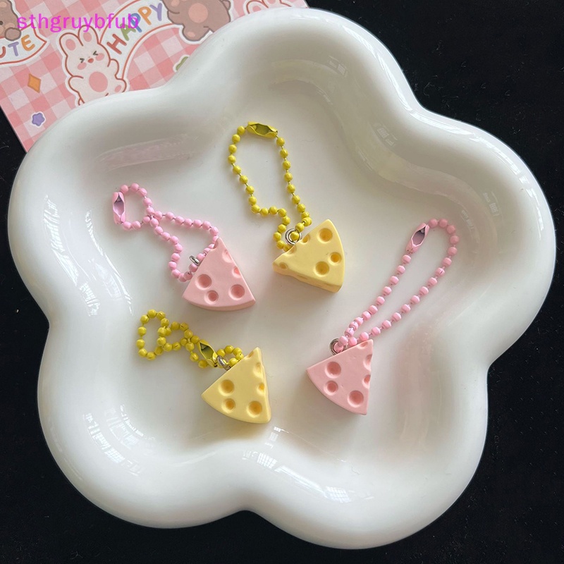 Sthb mặt dây chuyền phô mai hoạt hình dễ thương móc khóa bánh pho mát đáng yêu túi chìa khóa mặt dây chuyền cho bé gái quà tặng sinh nhật vn