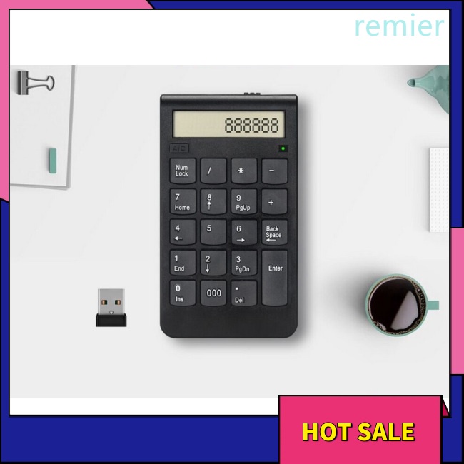 Re portable 2.4g bàn phím kỹ thuật số không dây usb number pad 20 phím bàn phím số nhỏ cho máy tính xách tay pc máy tính xách tay
