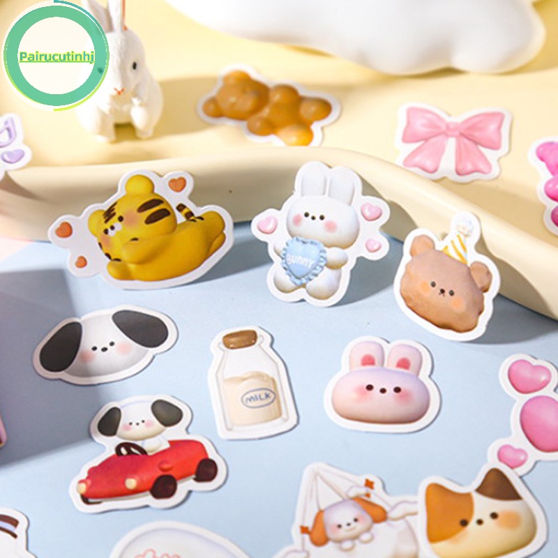 Set 50 Sticker Dán Trang Trí Sổ Lưu Niệm Hình Động Vật Dễ Thương vn