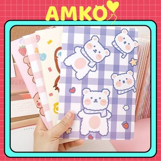 Sổ A5 Vở Ghi Chú Nhiều Hình Gấu Xinh Xắn Đáng Yêu Tiện Lợi Tập Nhỏ Kiểu Hàn AMKO SL06