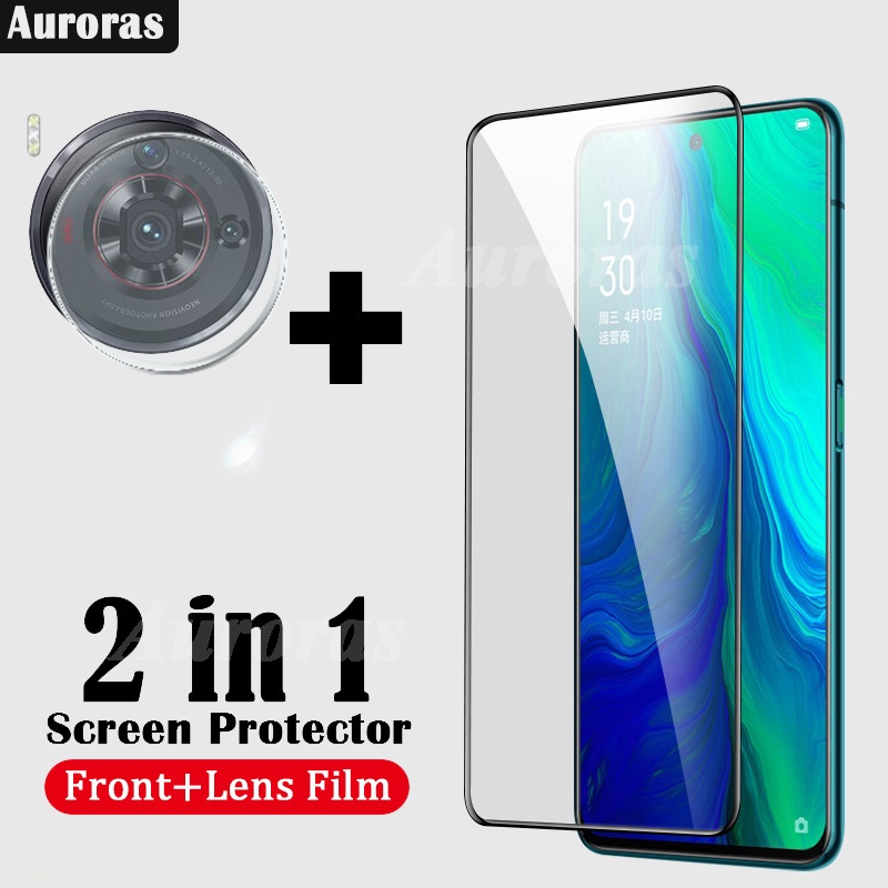 2 trong 1 cho điện thoại di động zte nubia z50s pro z50 ultra bảo vệ màn hình chống xước phim kính cường lực + phim kính bảo vệ ống kính