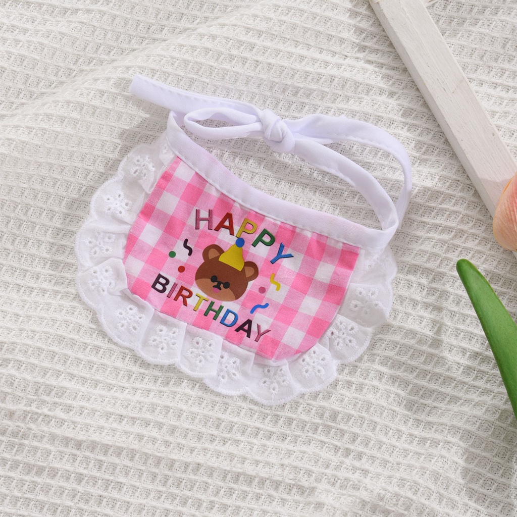 Khăn nước bọt cho thú cưng phụ kiện cho chó mèo sinh nhật mùa hè và mùa thu khăn nước bọt teddy có thể điều chỉnh và đáng yêu cho gấu bông