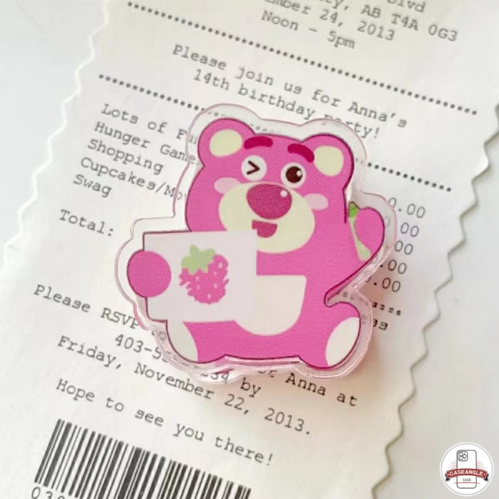 Thời trang phim hoạt hình dễ thương sáng tạo vui nhộn gấu dâu giá đỡ điện thoại trái tim tình yêu đáng yêu lotso giá đỡ điện thoại universal scalable