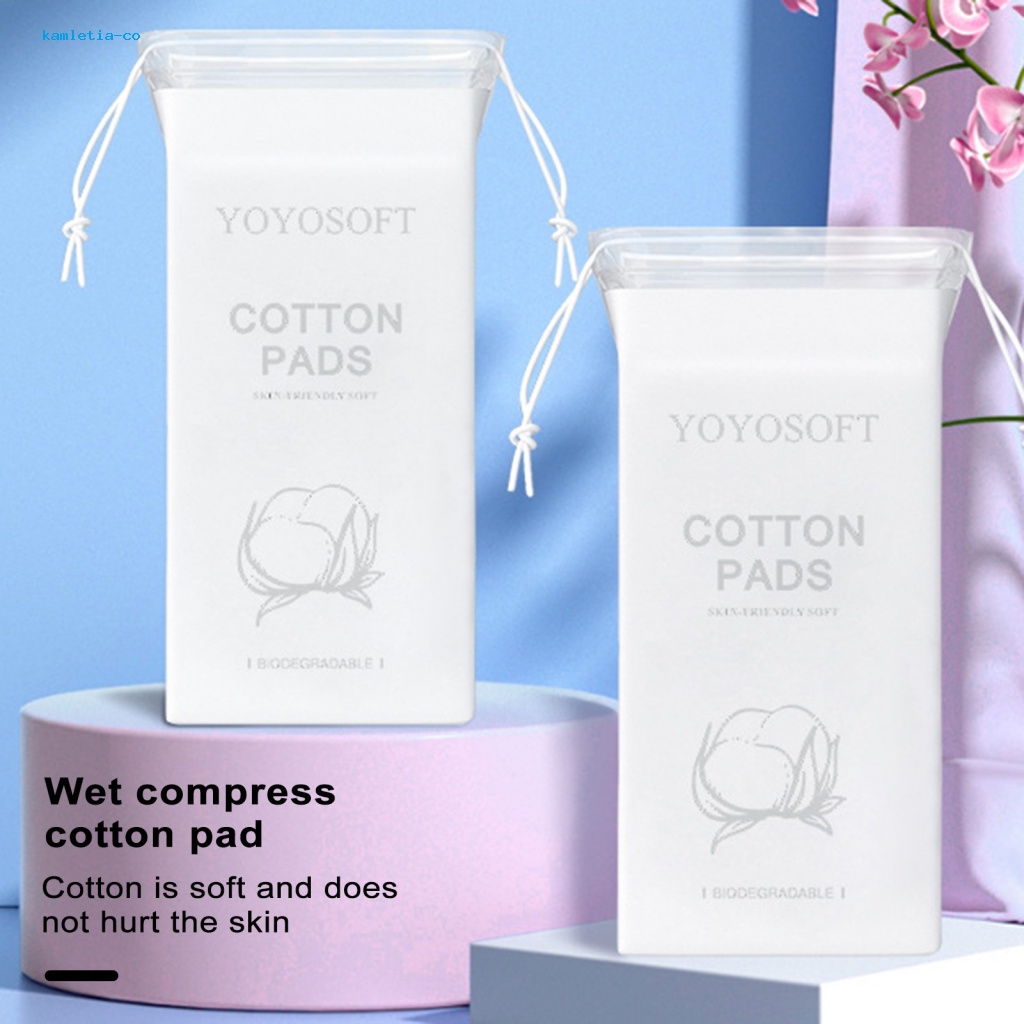Ka * cotton pad để tẩy trang chăm sóc da miếng bông trang điểm mỏng soft lint-free 100pcs khô / ướt sử dụng móng tay / môi / mắt tẩy trang dùng một lần non-woven for toner