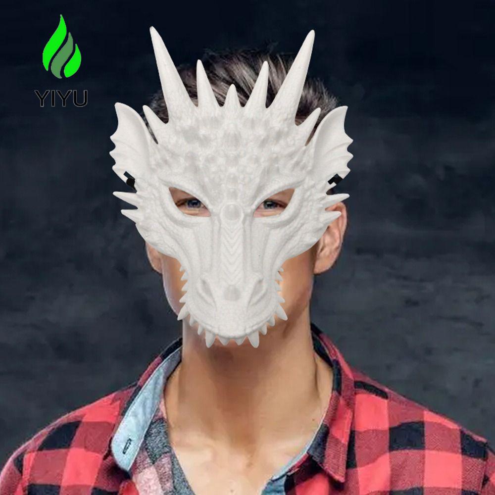 YIYU Mặt nạ rồng sáng tạo cho phụ nữ lễ hội lễ hội halloween khủng long trang trí năm mới halloween hóa trang