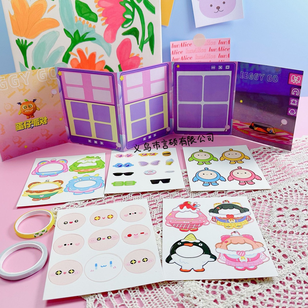 Phim hoạt hình mới sanrio quiet book kulomi cute hands-on cut-free small toys